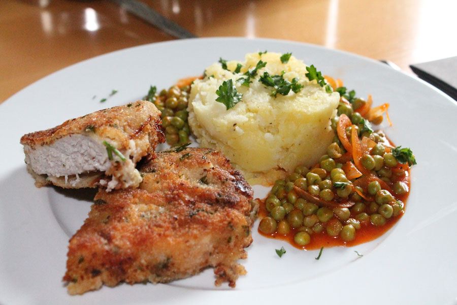 Kotelett angerichtet